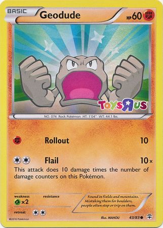 Geodude (43/83) (Toys R Us Promo) [XY: Generations] | Clutch Gaming