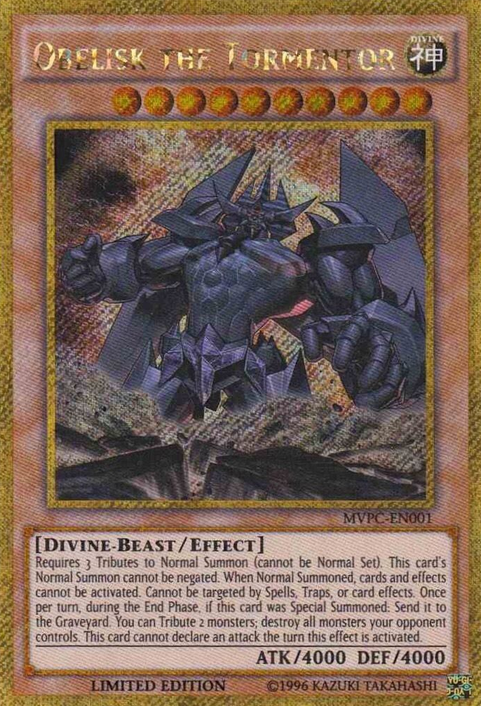 Obelisk the Tormentor [MVPC-EN001] Gold Secret Rare | Clutch Gaming