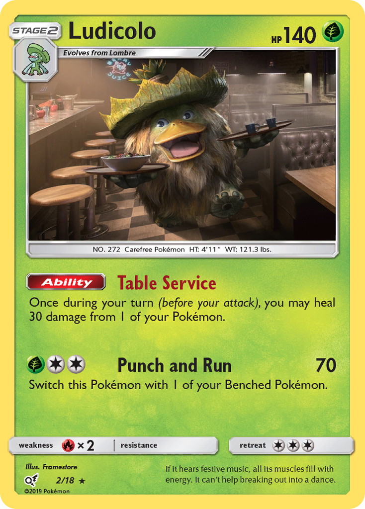 Ludicolo (2/18) [Sun & Moon: Detective Pikachu] | Clutch Gaming