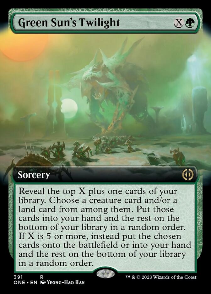 Green Sun's Twilight (Extended Art) [Phyrexia: All Will Be One] | Clutch Gaming