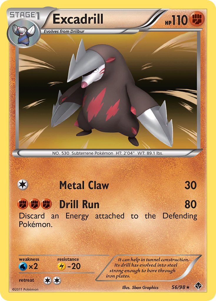 Excadrill (56/98) (Cosmos Holo) (Blister Exclusive) [Black & White: Emerging Powers] | Clutch Gaming