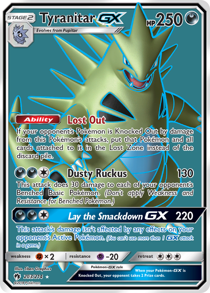 Tyranitar GX (203/214) [Sun & Moon: Lost Thunder] | Clutch Gaming