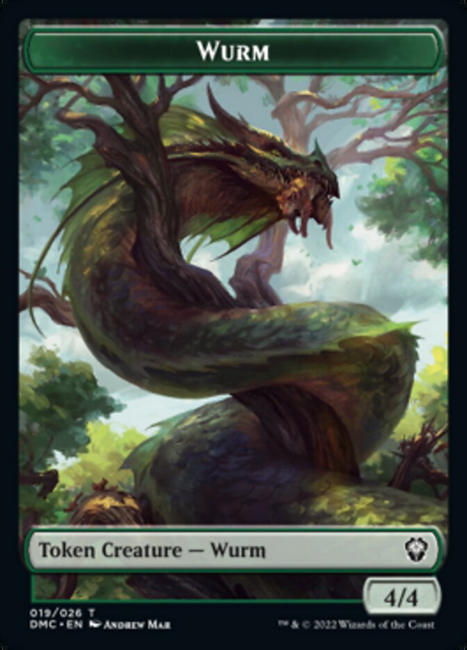 Soldier // Wurm Double-Sided Token [Dominaria United Tokens] | Clutch Gaming