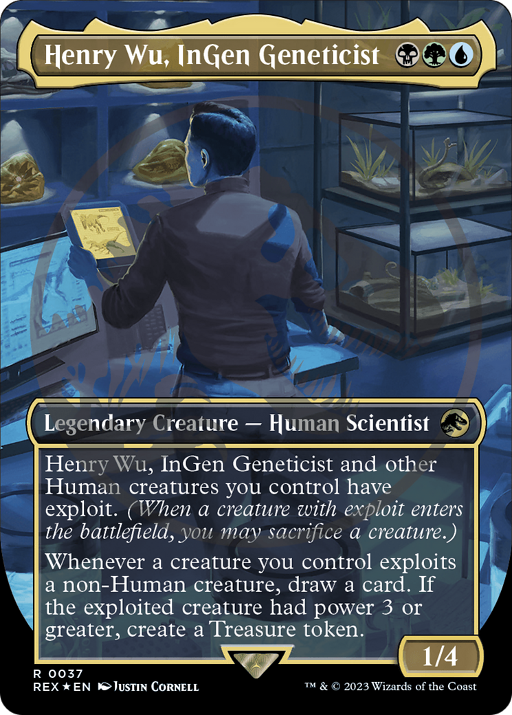 Henry Wu, InGen Geneticist Emblem (Borderless) [Jurassic World Collection Tokens] | Clutch Gaming