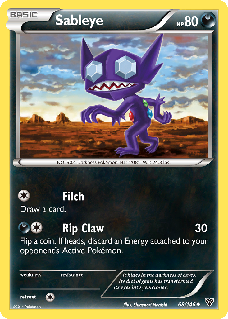 Sableye (68/146) [XY: Base Set] | Clutch Gaming