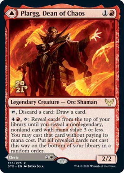 Plargg, Dean of Chaos // Augusta, Dean of Order [Strixhaven: School of Mages Prerelease Promos] | Clutch Gaming