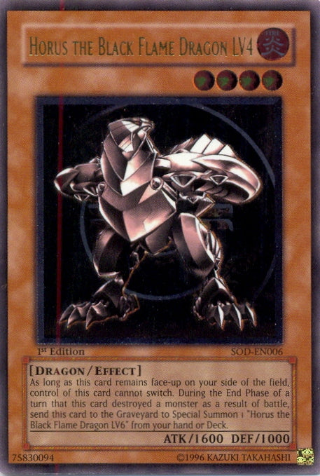 Horus The Black Flame Dragon LV4 [SOD-EN006] Ultimate Rare | Clutch Gaming