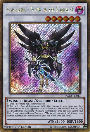 Blackwing - Nothung the Starlight [PGL2-EN013] Gold Secret Rare | Clutch Gaming