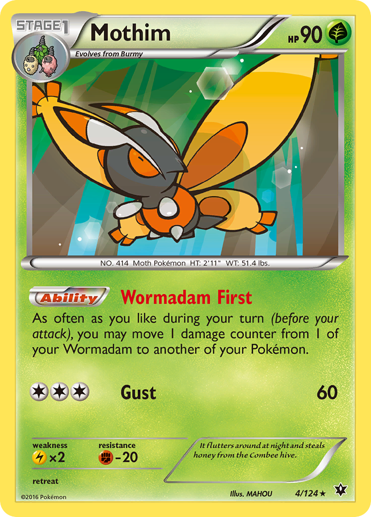 Mothim (4/124) [XY: Fates Collide] | Clutch Gaming