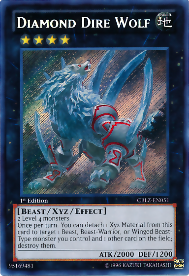 Diamond Dire Wolf [CBLZ-EN051] Secret Rare | Clutch Gaming