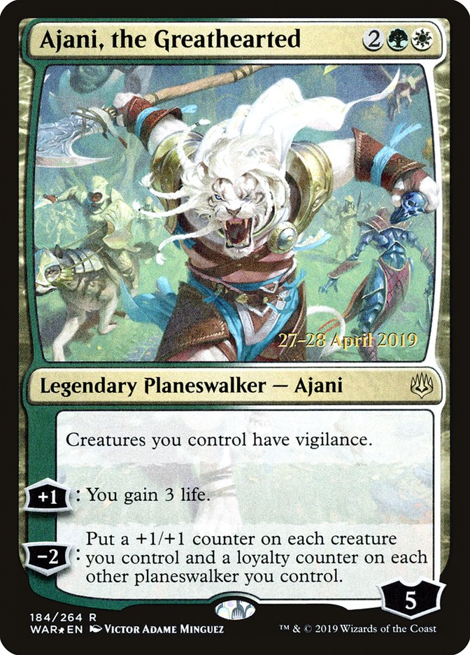 Ajani, the Greathearted [War of the Spark Prerelease Promos] | Clutch Gaming