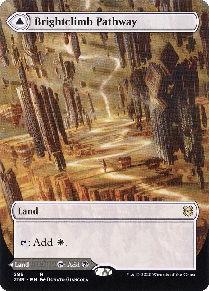 Brightclimb Pathway // Grimclimb Pathway (Borderless Alternate Art) [Zendikar Rising] | Clutch Gaming