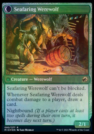 Suspicious Stowaway // Seafaring Werewolf [Innistrad: Midnight Hunt Prerelease Promos] | Clutch Gaming