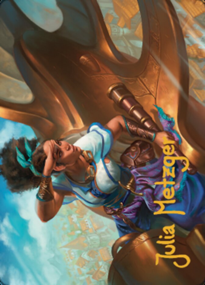 Talas Lookout Art Card (Gold-Stamped Signature) [Dominaria United Art Series] | Clutch Gaming