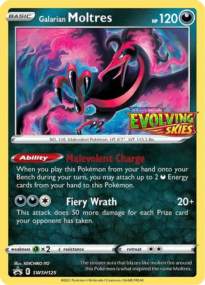 Galarian Moltres (SWSH125) (Prerelease Promo) [Sword & Shield: Black Star Promos] | Clutch Gaming