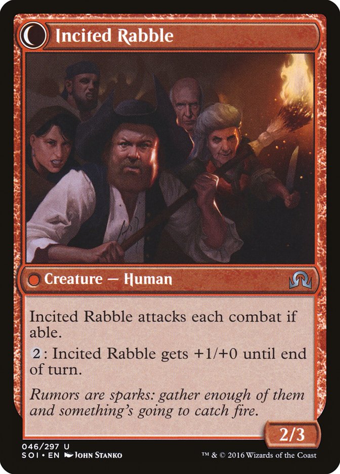 Town Gossipmonger // Incited Rabble [Shadows over Innistrad] | Clutch Gaming