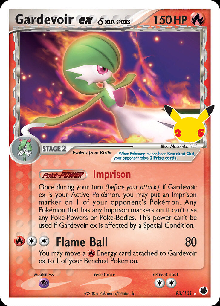 Gardevoir ex (93/101) (Delta Species) [Celebrations: 25th Anniversary - Classic Collection] | Clutch Gaming