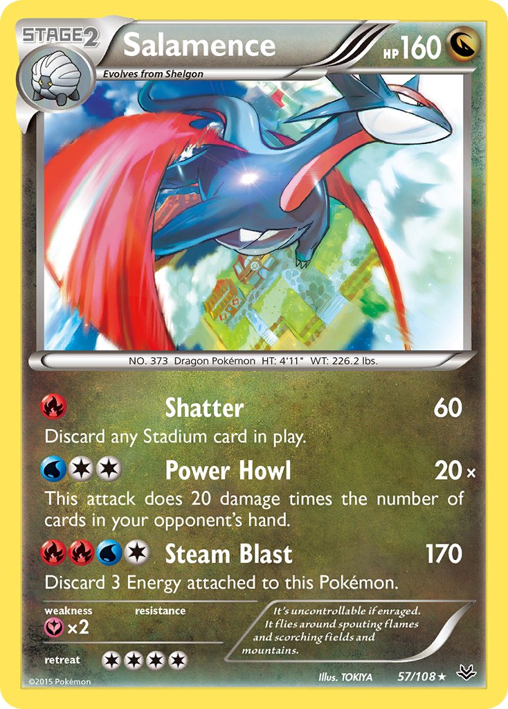 Salamence (57/108) (Theme Deck Exclusive) [XY: Roaring Skies] | Clutch Gaming