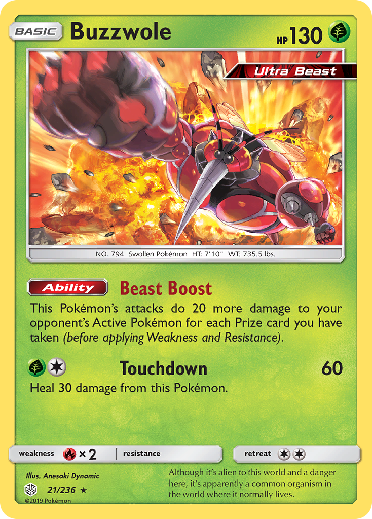 Buzzwole (21/236) [Sun & Moon: Cosmic Eclipse] | Clutch Gaming