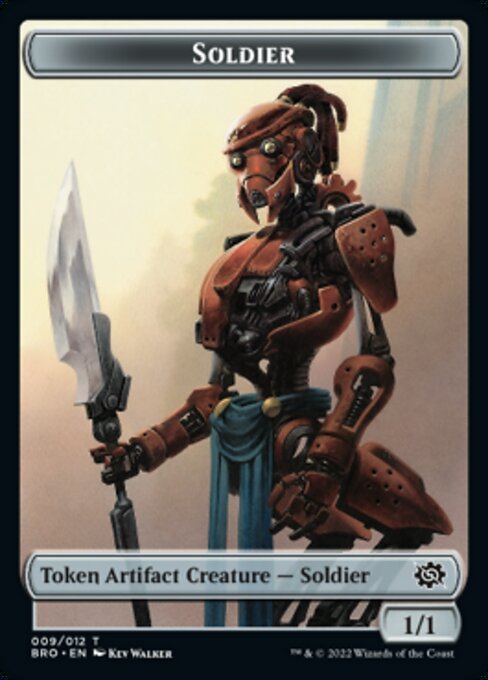 Powerstone // Soldier (009) Double-Sided Token [The Brothers' War Tokens] | Clutch Gaming