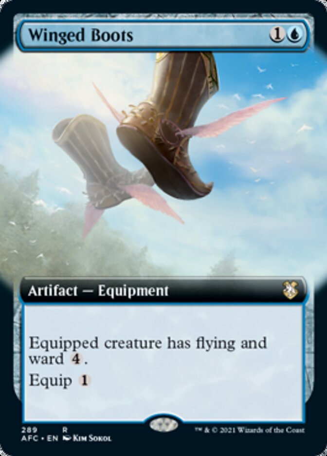 Winged Boots (Extended Art) [Dungeons & Dragons: Adventures in the Forgotten Realms Commander] | Clutch Gaming