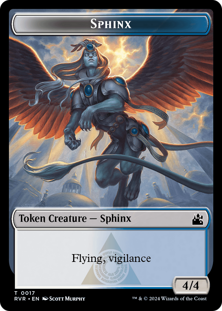 Saproling // Sphinx Double-Sided Token [Ravnica Remastered Tokens] | Clutch Gaming