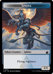 Spirit (0018) // Sphinx Double-Sided Token [Ravnica Remastered Tokens] | Clutch Gaming