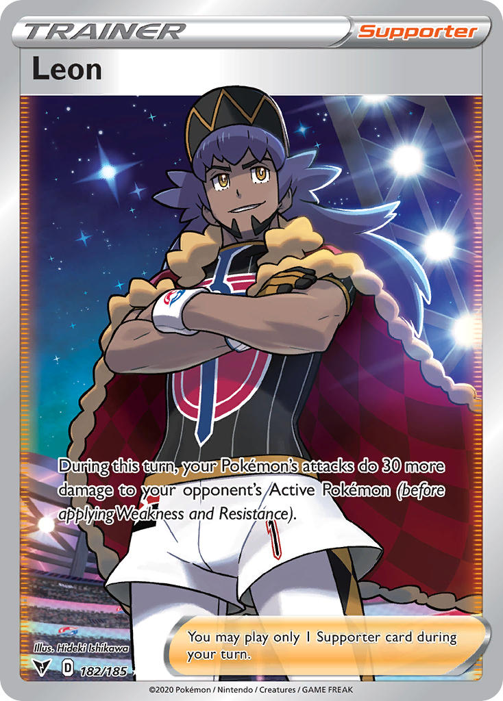 Leon (182/185) [Sword & Shield: Vivid Voltage] | Clutch Gaming