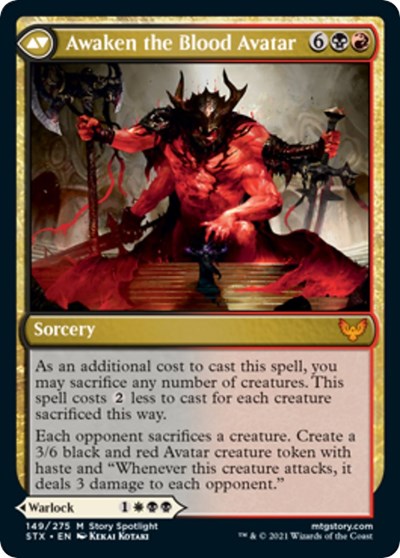 Extus, Oriq Overlord // Awaken the Blood Avatar [Strixhaven: School of Mages Prerelease Promos] | Clutch Gaming