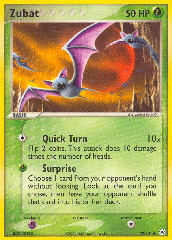 Zubat (83/101) [EX: Hidden Legends] | Clutch Gaming