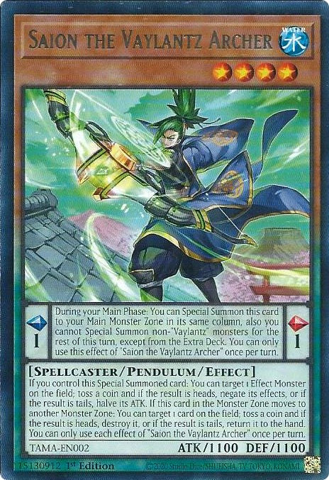 Saion the Vaylantz Archer [TAMA-EN002] Rare | Clutch Gaming