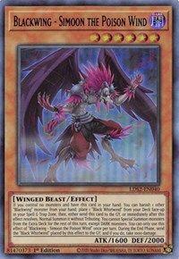 Blackwing - Simoon the Poison Wind (Blue) [LDS2-EN040] Ultra Rare | Clutch Gaming