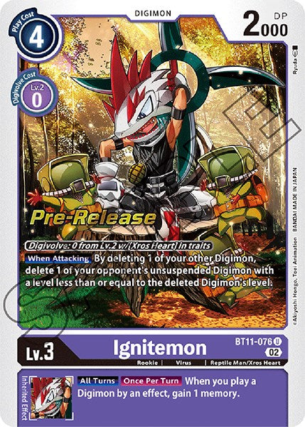 Ignitemon [BT11-076] [Dimensional Phase Pre-Release Promos] | Clutch Gaming