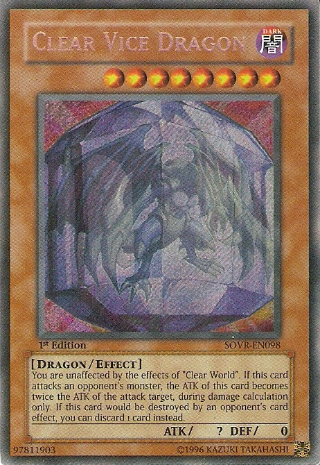 Clear Vice Dragon [SOVR-EN098] Secret Rare | Clutch Gaming