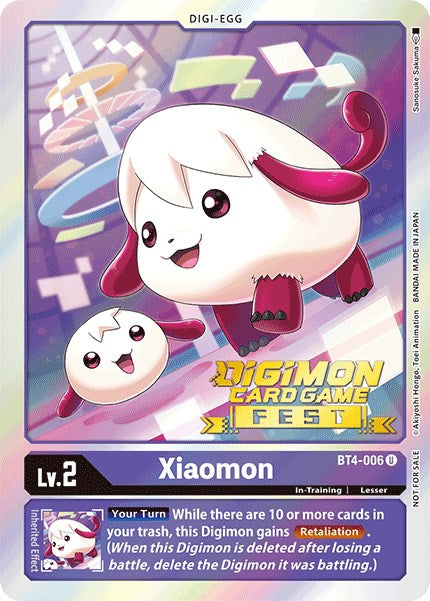 Xiaomon [BT4-006] (Digimon Card Game Fest 2022) [Great Legend Promos] | Clutch Gaming