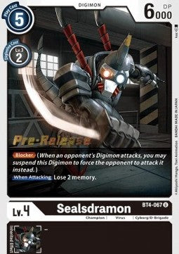 Sealsdramon [BT4-067] [Great Legend Pre-Release Promos] | Clutch Gaming