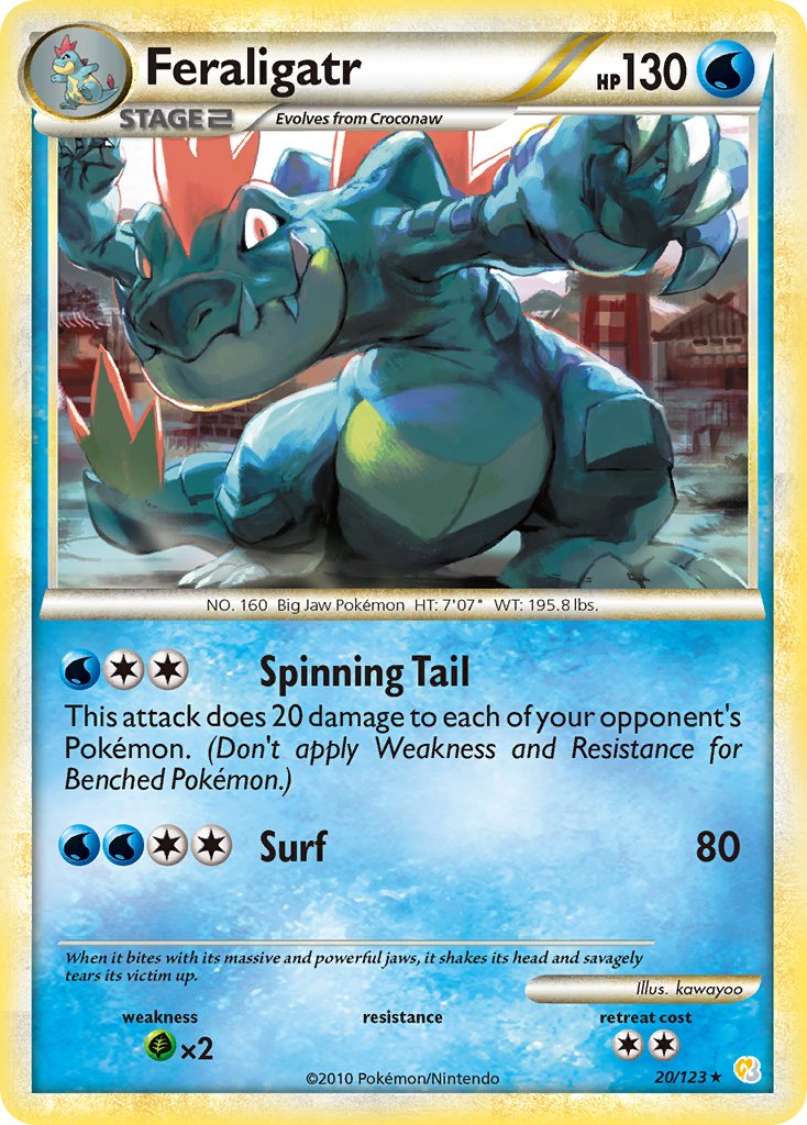 Feraligatr (20/123) (Theme Deck Exclusive) [HeartGold & SoulSilver: Base Set] | Clutch Gaming