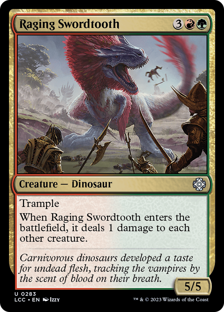 Raging Swordtooth [The Lost Caverns of Ixalan Commander] | Clutch Gaming