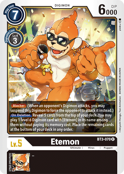 Etemon [BT3-070] [Release Special Booster Ver.1.5] | Clutch Gaming