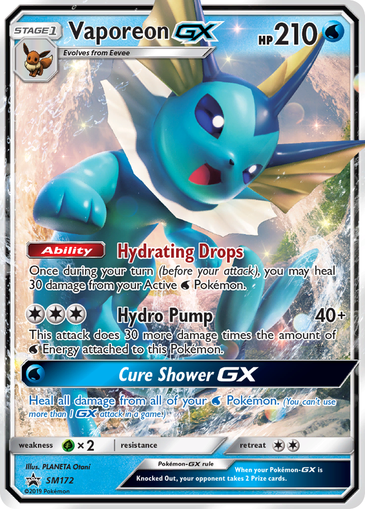 Vaporeon GX (SM172) [Sun & Moon: Black Star Promos] | Clutch Gaming