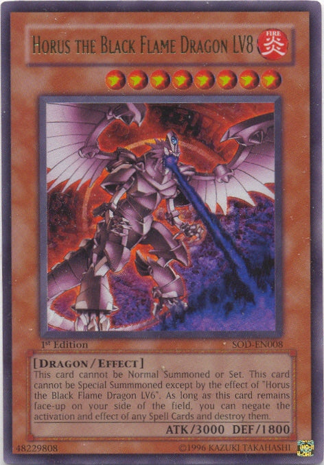 Horus the Black Flame Dragon LV8 [SOD-EN008] Ultra Rare | Clutch Gaming