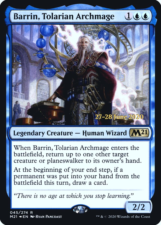 Barrin, Tolarian Archmage [Core Set 2021 Prerelease Promos] | Clutch Gaming