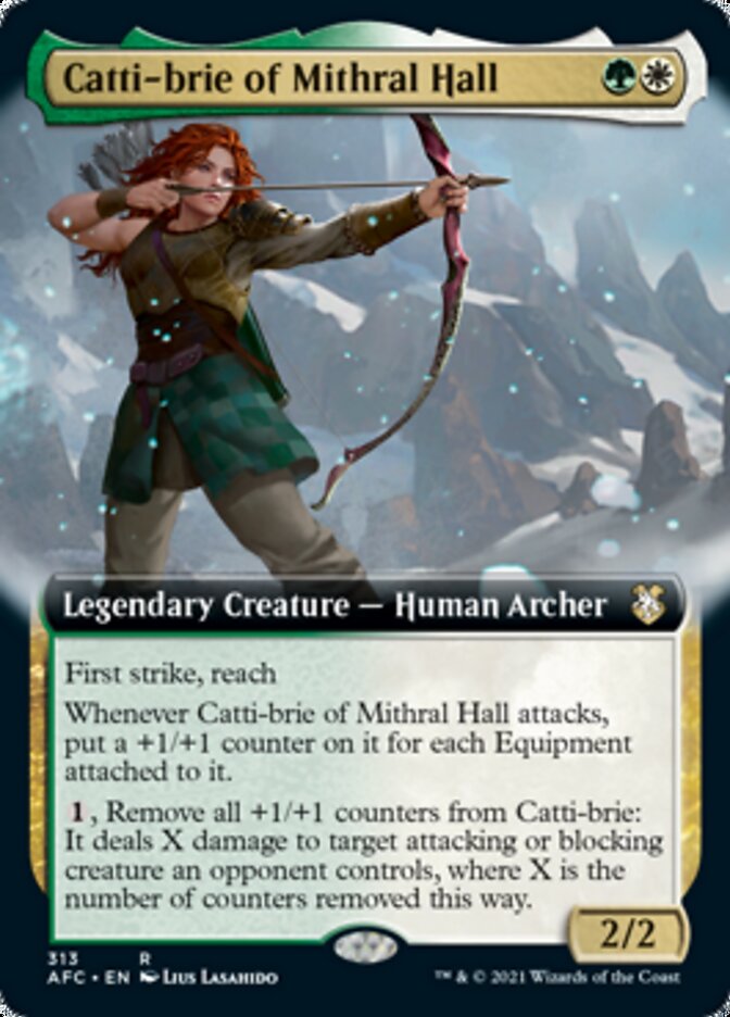 Catti-brie of Mithral Hall (Extended Art) [Dungeons & Dragons: Adventures in the Forgotten Realms Commander] | Clutch Gaming