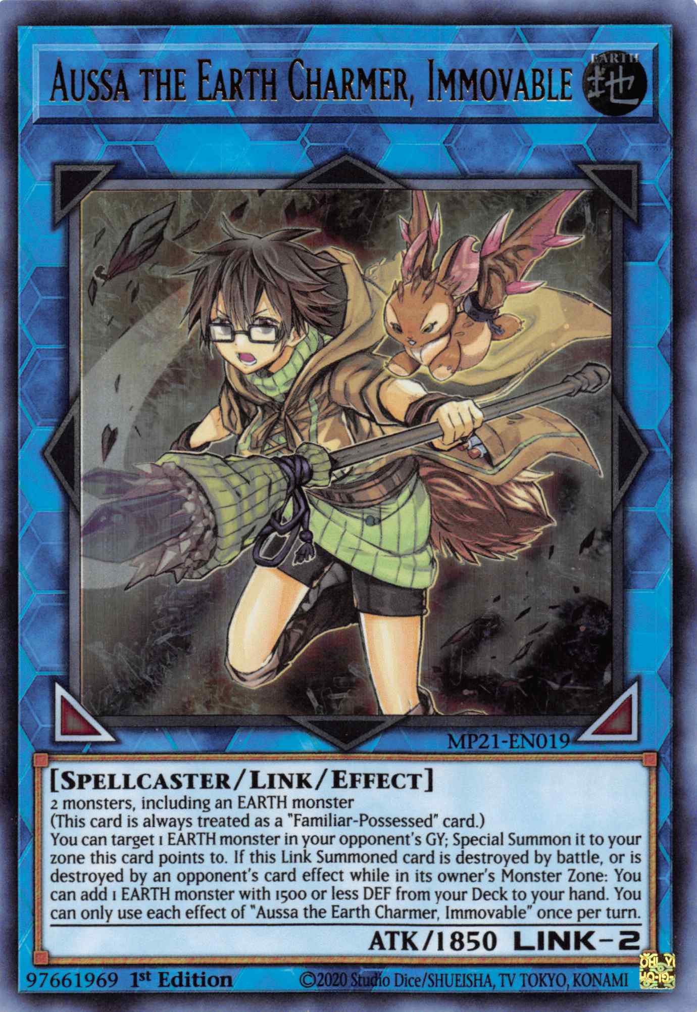 Aussa the Earth Charmer, Immovable [MP21-EN019] Ultra Rare | Clutch Gaming