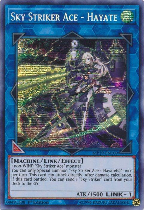 Sky Striker Ace - Hayate [MP19-EN109] Prismatic Secret Rare | Clutch Gaming