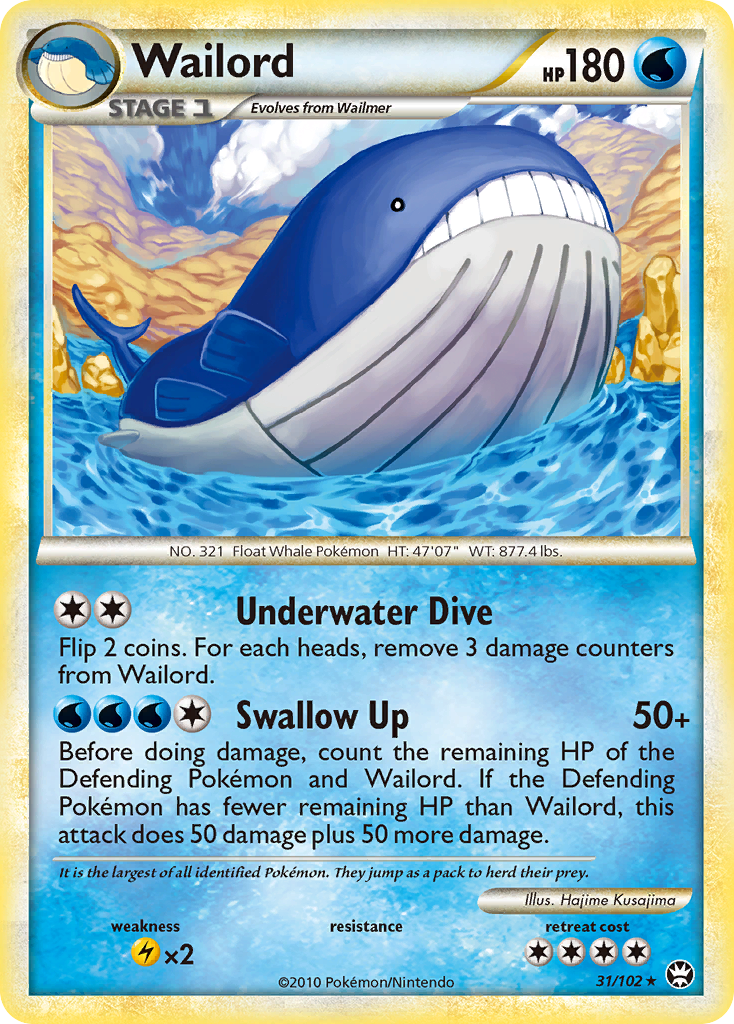 Wailord (31/102) [HeartGold & SoulSilver: Triumphant] | Clutch Gaming