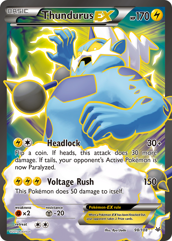 Thundurus EX (98/108) [XY: Roaring Skies] | Clutch Gaming