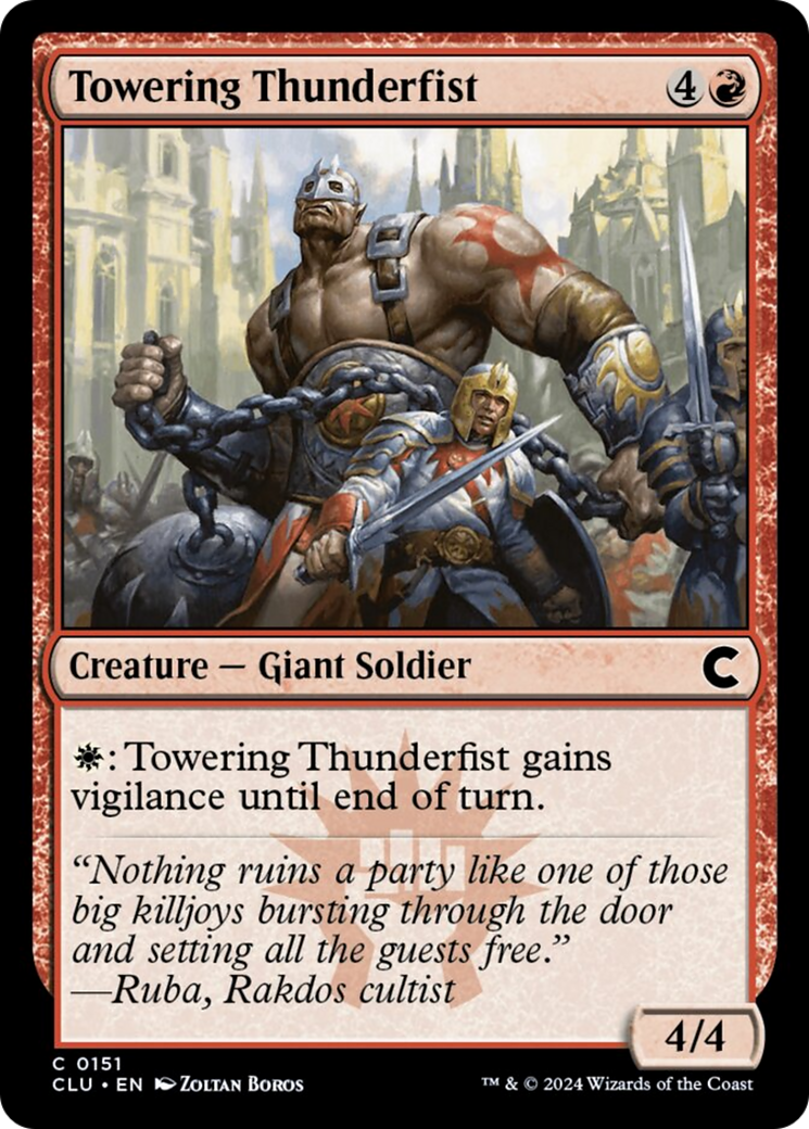 Towering Thunderfist [Ravnica: Clue Edition] | Clutch Gaming