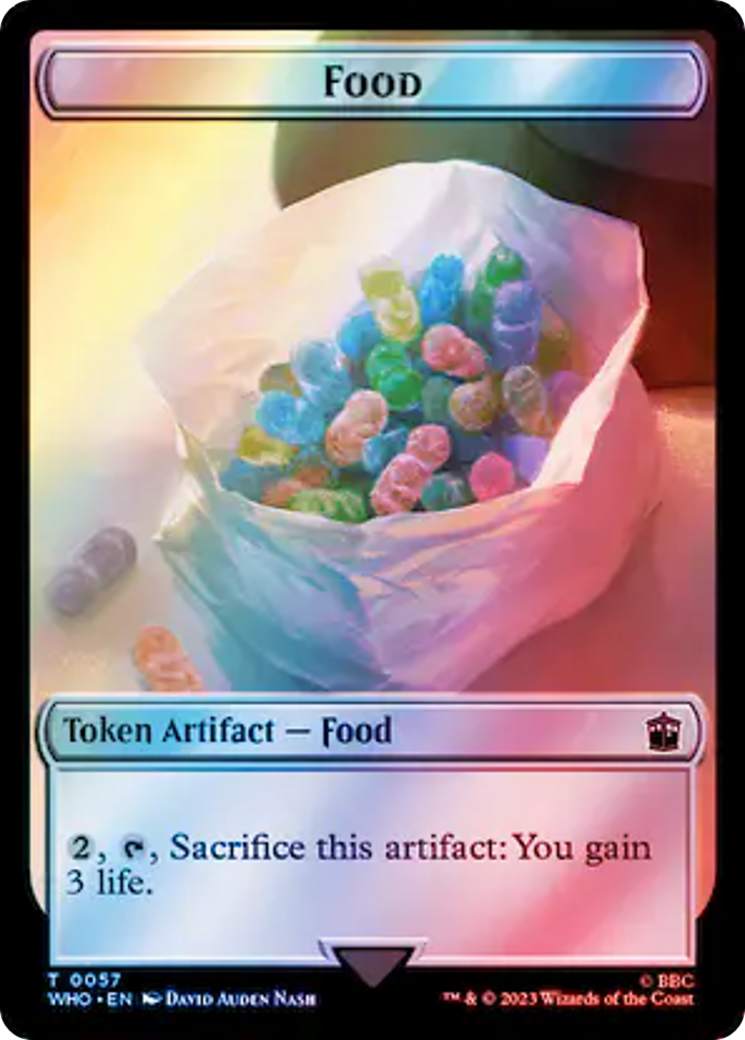 Human (0037) // Food (0057) Double-Sided Token (Surge Foil) [Doctor Who Tokens] | Clutch Gaming