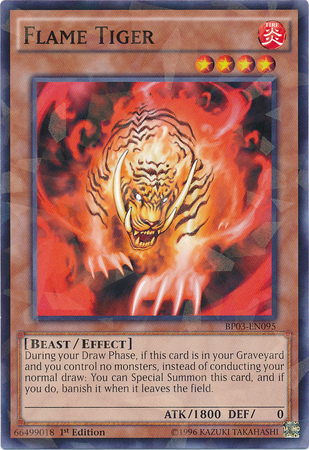 Flame Tiger [BP03-EN095] Shatterfoil Rare | Clutch Gaming